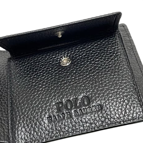 POLO RALPHLAUREN　LEATHER WALLET (BLACK)