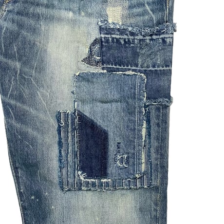 POLO RALPHLAUREN　 "PATCHWORK REPAIR" DENIM PANTS