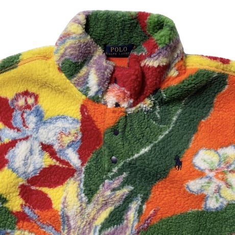 POLO RALPHLAUREN　"FLOWRAL-PRINT" FLEECE PULLOVER