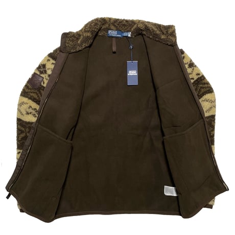 POLO RALPHLAUREN　"NATIVE PATTERN" HI-PILE FLEECE JACKET