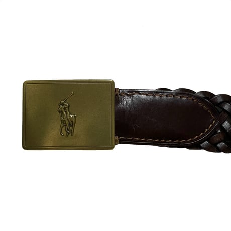 POLO RALPHLAUREN　 "PONY" BRAIDED LEATHER BELT