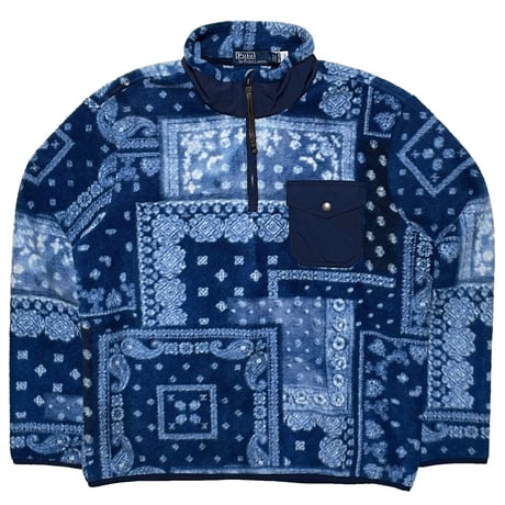 POLO RALPHLAUREN　"PATCH WORK PRINTED" FLEECE JACKET
