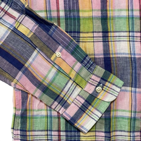 POLO RALPHLAUREN　"MADORAS" HEMP SHIRT