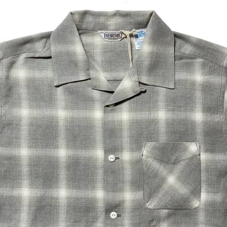 FIVE BROTHER　"GREY OMBRE" OPEN COLLAR SHIRT