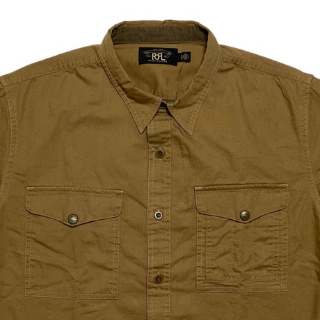 RRL RALPHLAUREN　"COROZO BUTTON" TWILL WORK SHIRT