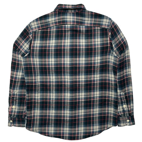 POLO COUNTRY RALPHLAUREN　 HEAVY FLANNEL SHIRT (WHITE&BLUE)