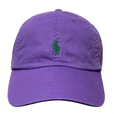 POLO RALPHLAUREN　CLASSIC BASEBALLCAP (PURPLE&GREEN)