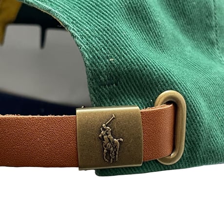 POLO RALPHLAUREN　COLLEGE BASEBALL CAP (GREEN&NAVY)