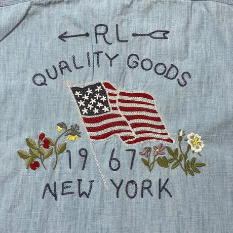 POLO RALPHLAUREN　"USA FLAG" CHAMBRAY SHIRT