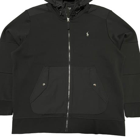 POLO RALPHLAUREN　"HYBRID FULL-ZIP" HOODIE (BLACK)