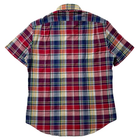 POLO RALPHLAUREN　"INDIAN MADRAS" BUTTON DOWN S/S SHIRT