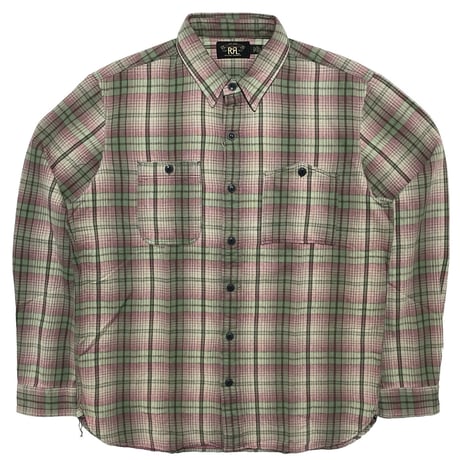 RRL RALPHLAUREN　"PLAID TWILL" WORK SHIRT