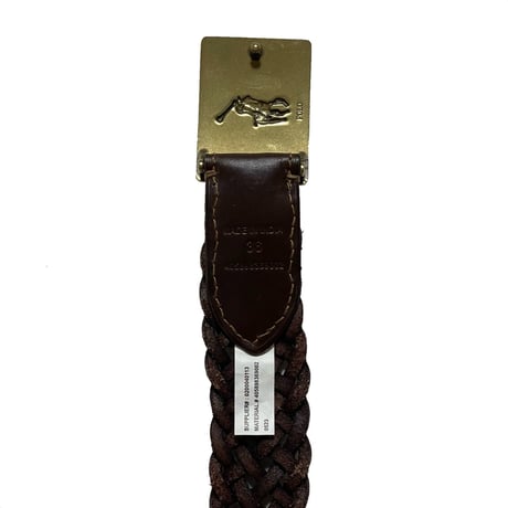 POLO RALPHLAUREN　 "PONY" BRAIDED LEATHER BELT