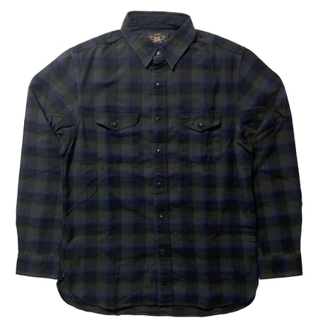 RRL RALPHLAUREN　"BLACK " FLANNEL SHIRT