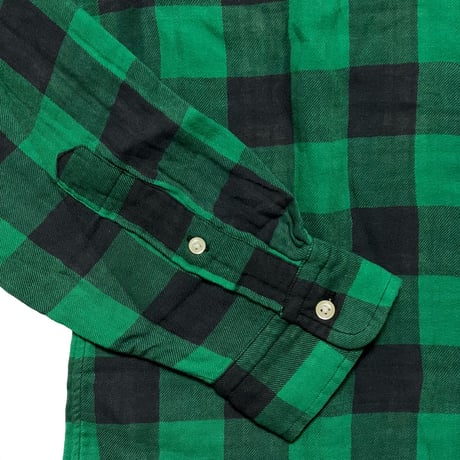POLO RALPHLAUREN　 "BUFFALO CHECK" FLANNEL SHIRT (BLACK&GREEN)