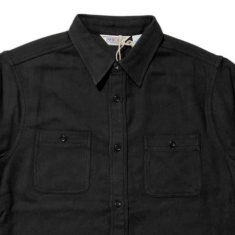 FIVE BROTHER　WORK SHIRTS (BLACK PLAIN)