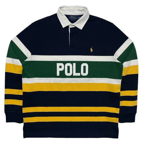 POLO RALPHLAUREN　"STRIPED LOGO" RUGBY SHIRT