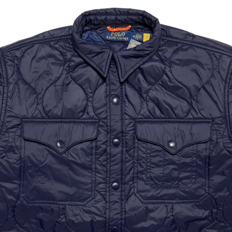 POLO RALPHLAUREN　"PADDED" QUILTING OVERSHIRT (NAVY)