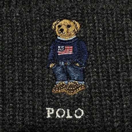 POLO RALPHLAUREN　"POLO BEAR FLAG" BEANIE KNIT CAP
