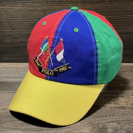 POLO RALPHLAUREN　"CROSS FLAG" COLOR BLOCKED CAP