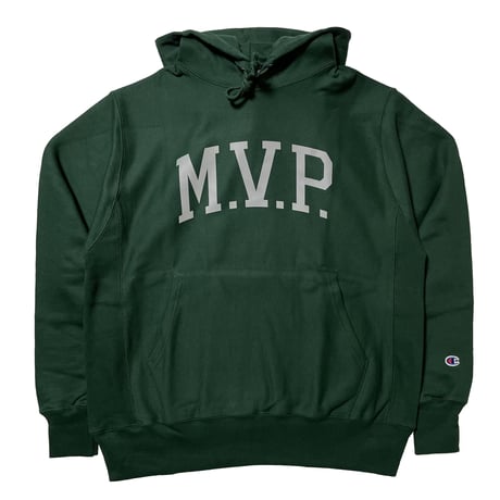 Champion/M.V.P.　"REFLECTOR COLLEGE "M.V.P." LOGO" HOODY (GREEN)