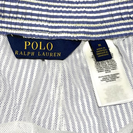 POLO RALPHLAUREN　"SEERSUCKER"　SWIM SHORTS (BLUE)
