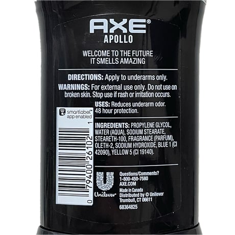 AXE　"APOLLO" STICK DEODORANT