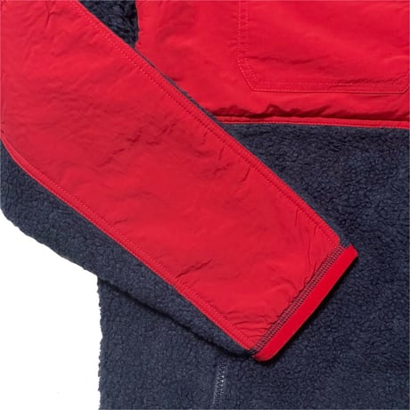 POLO RALPHLAUREN　PANEL FLEECE JACKET (NVY ×RED)