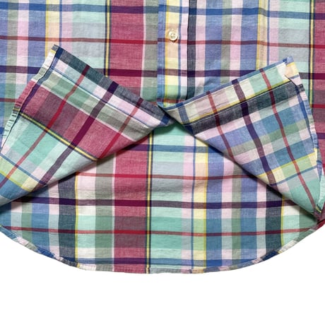 POLO RALPHLAUREN　"MADRAS CHECK" BUTTON DOWN SHIRT