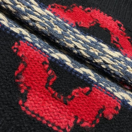 POLO RALPHLAUREN　"HAND KNIT SWEATER" WOOL & CASHMERE SWEATER