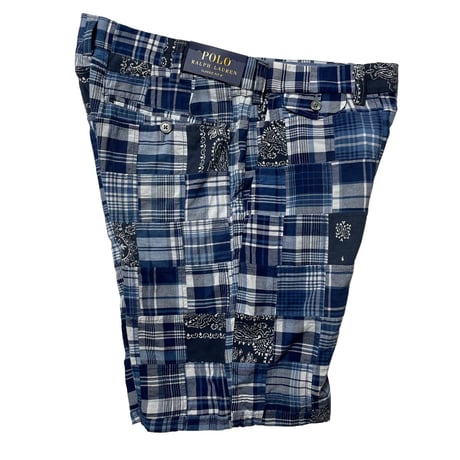 POLO RALPHLAUREN　"INDIAN MADRAS" PATCH WORK SHORT
