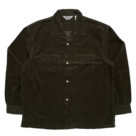 FIVE BROTHER　 L/S OPEN COLLAR CORDUROY SHIRT (D.OLIVE)