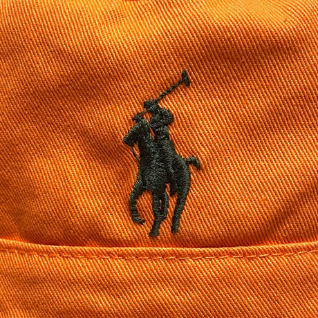 POLO RALPHLAUREN　"CAMO/ORANGE" REVERSIBLE BUCKET HAT