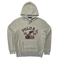 POLO RALPHLAUREN　"WING FOOT" NATURAL GRAY HOODIE