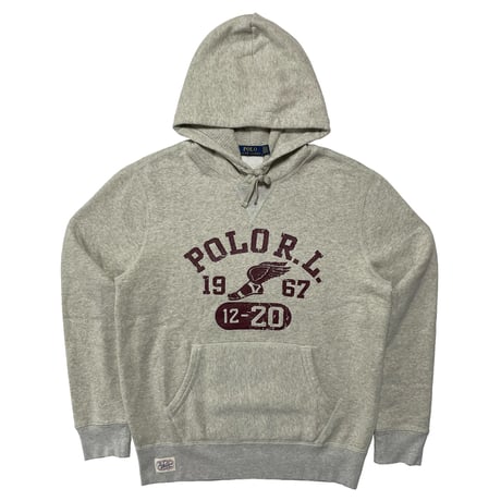 POLO RALPHLAUREN　"WING FOOT" NATURAL GRAY HOODIE