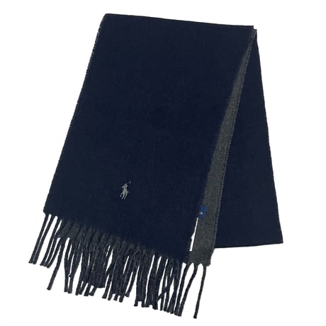 POLO RALPHLAUREN　REVERSIBLE WOOL SCARF