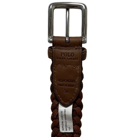POLO RALPHLAUREN　MESH LEATHER BELT