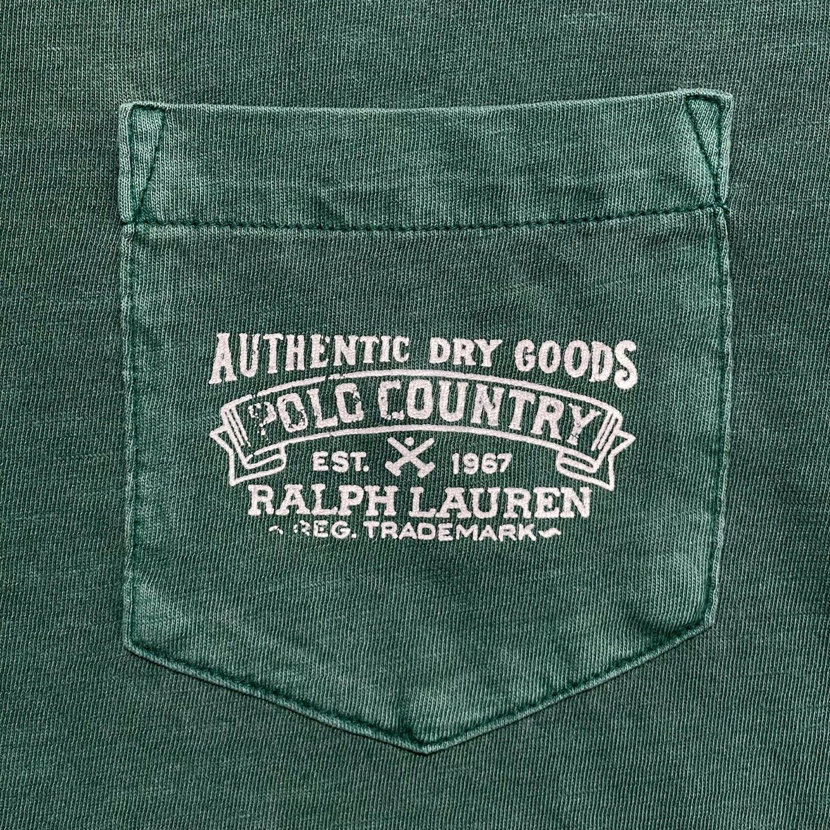 Polo Countryウォッシュ加工ポケット付 長袖Tシャツ黒S新品 ポロカン Polo Countryウォッシュ加工ポケット付 長袖Tシャツ黒S新品 ポロカン
