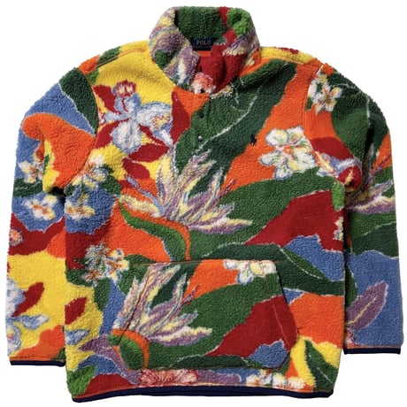 POLO RALPHLAUREN　"FLOWRAL-PRINT" FLEECE PULLOVER