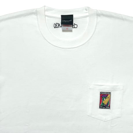 Channel Four Twenty　 7.1oz HeavyWeight S/S POCKET Tee (WHITE)