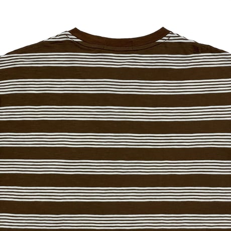 POLO RALPHLAUREN　"BROWN STRIPE" S/S POCKET TEE