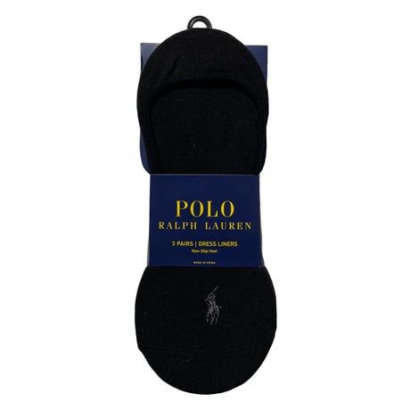 3P  POLO RALPHLAUREN　COVER SOCKS (BLACK)