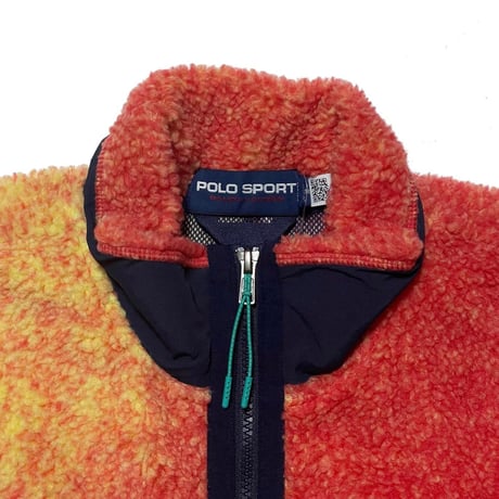 POLO SPORT RALPHLAUREN　"ORANGE/BLUE OMBRE" FLEECE FULL-ZIP JACKET