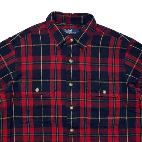 POLO RALPHLAUREN　"ELBOW PATCH" FLANNEL SHIRT