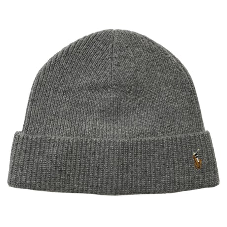 POLO RALPHLAUREN　CUFF KNIT CAP (GREY)