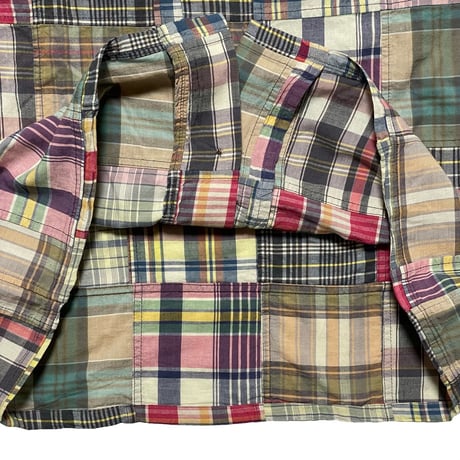 POLO RALPHLAUREN　"PATCH WORK" OPEN COLLAR SHIRT