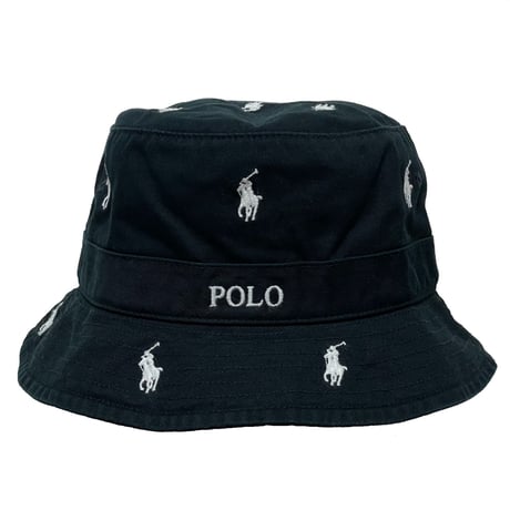 POLO RALPHLAUREN　"DOT EMBROIDERY" BACKET HAT