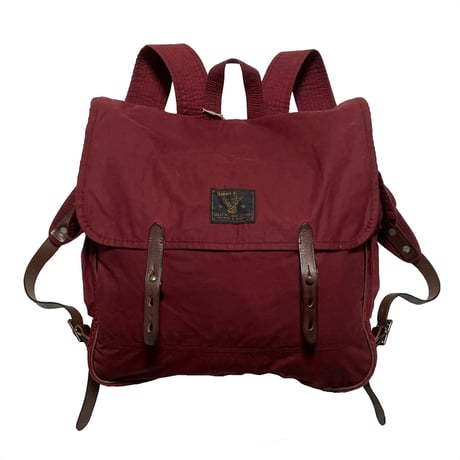 RRL RALPHLAUREN　"LEATHER TRIM CANVAS" BACKPACK