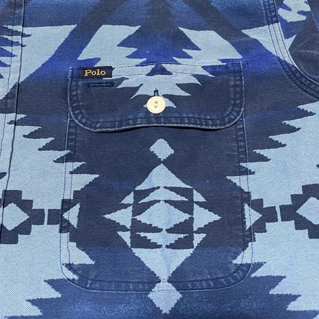POLO RALPHLAUREN　"AZTEC BLUE PRINT" SHIRT