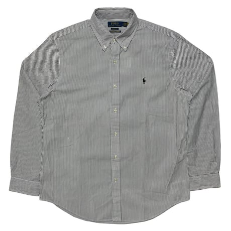 POLO RALPHLAUREN　 "GUARANTEED TO WRINKLE"  SEERSUCKER SHIRT (BLACK)